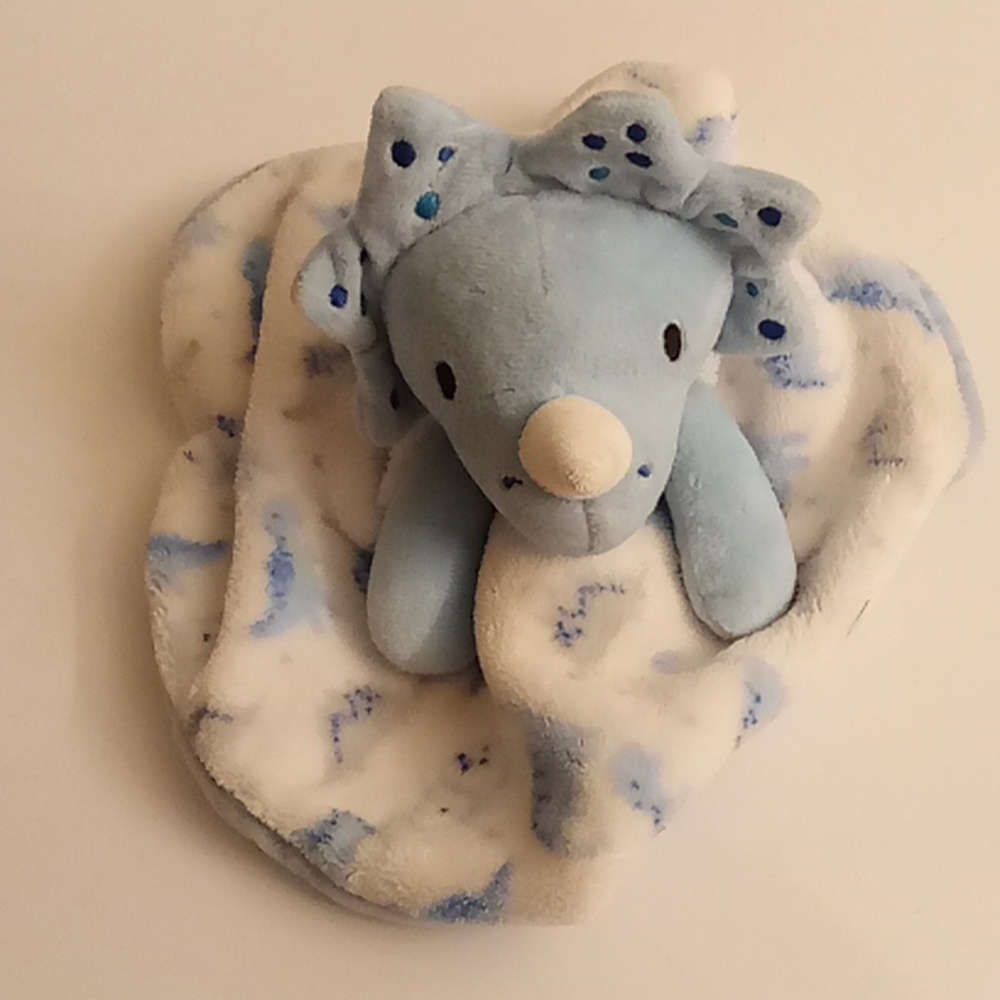 FOREVER BABY Lovie Lovey Blankie Dinasour Plush One Size Blue-White Colors